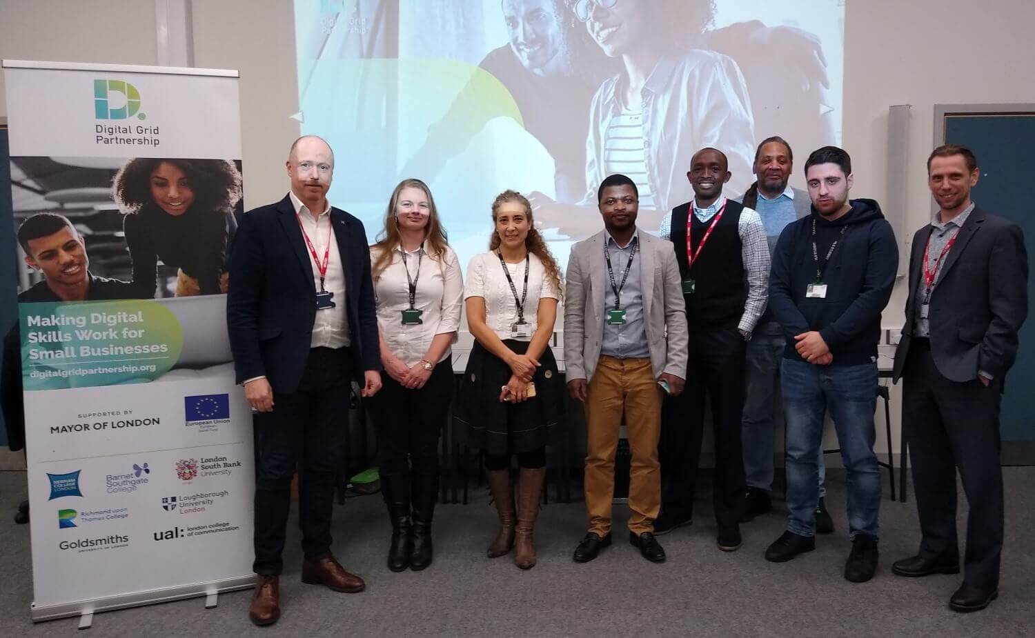 A photo showing the Digital Skills Partnership review event held at Barnet and Southgate College