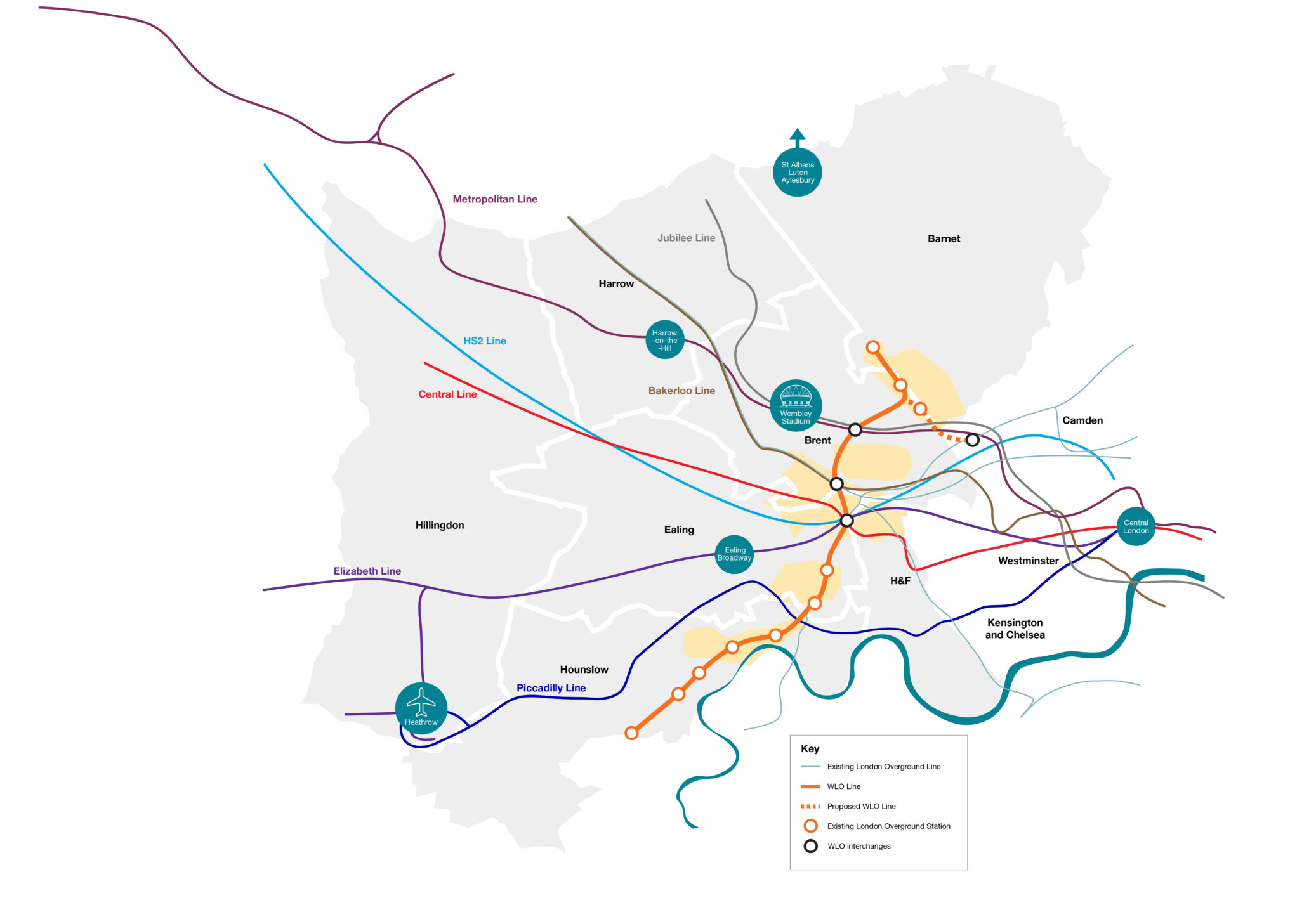 map of proposed WLO route